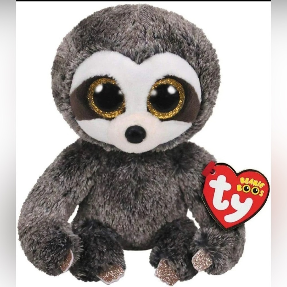 Ty Beanie Boos Sparkly-Eyed Gray Sloth